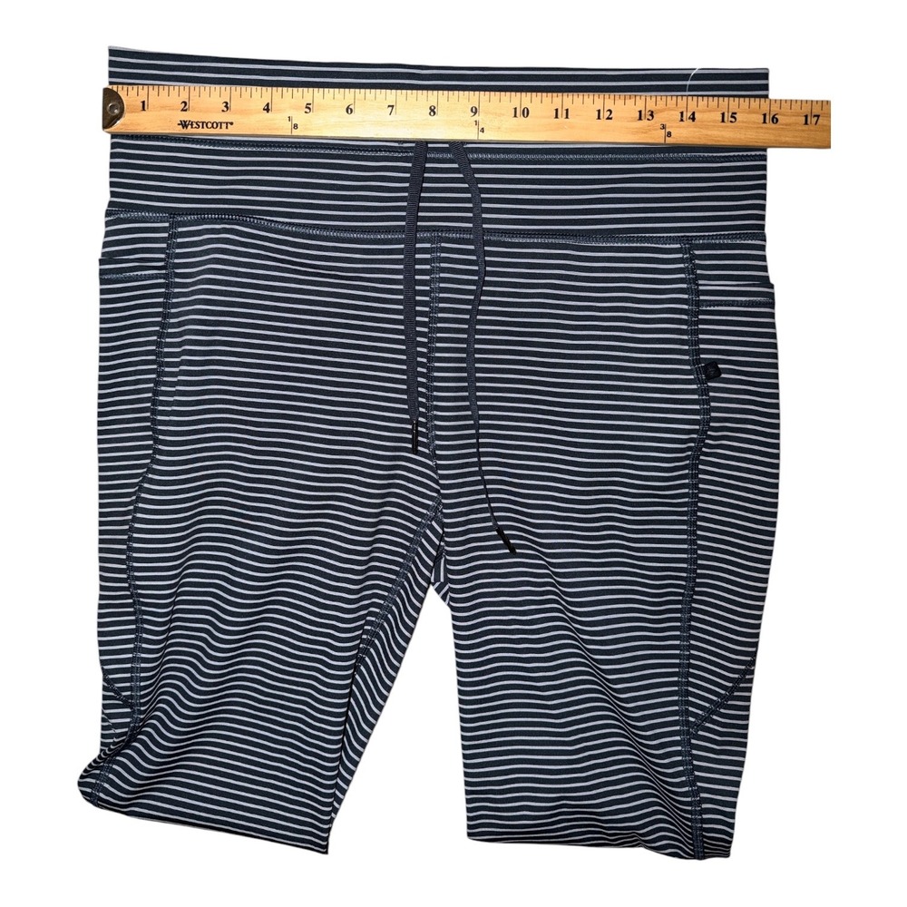 Halara Blue/White Striped Yoga Leggings, XL - Picture 9 of 11